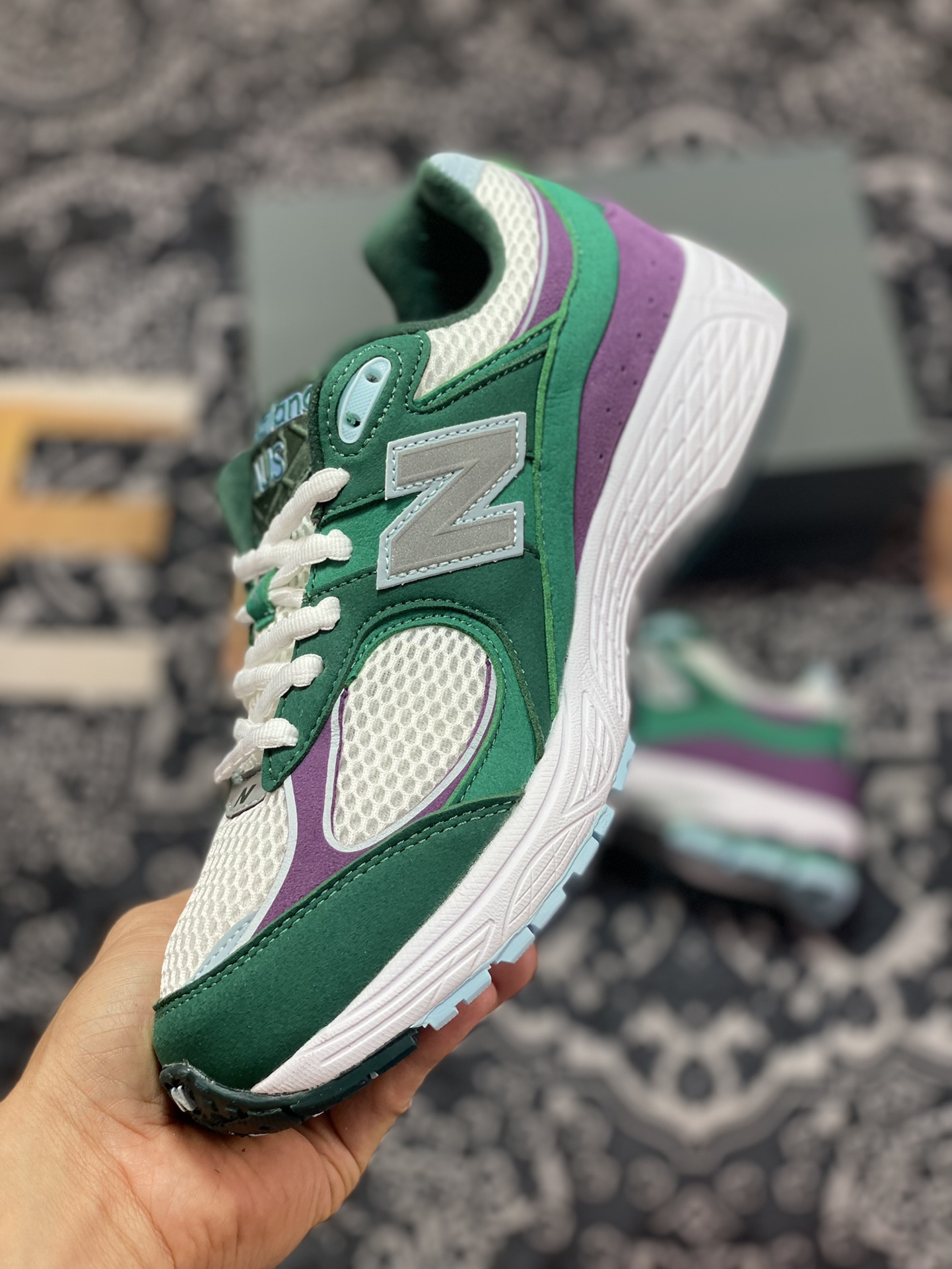 New Balance ML2002 Series Retro Dad Jogging Shoes ”Emerald Green Gray Purple” M2002RUT