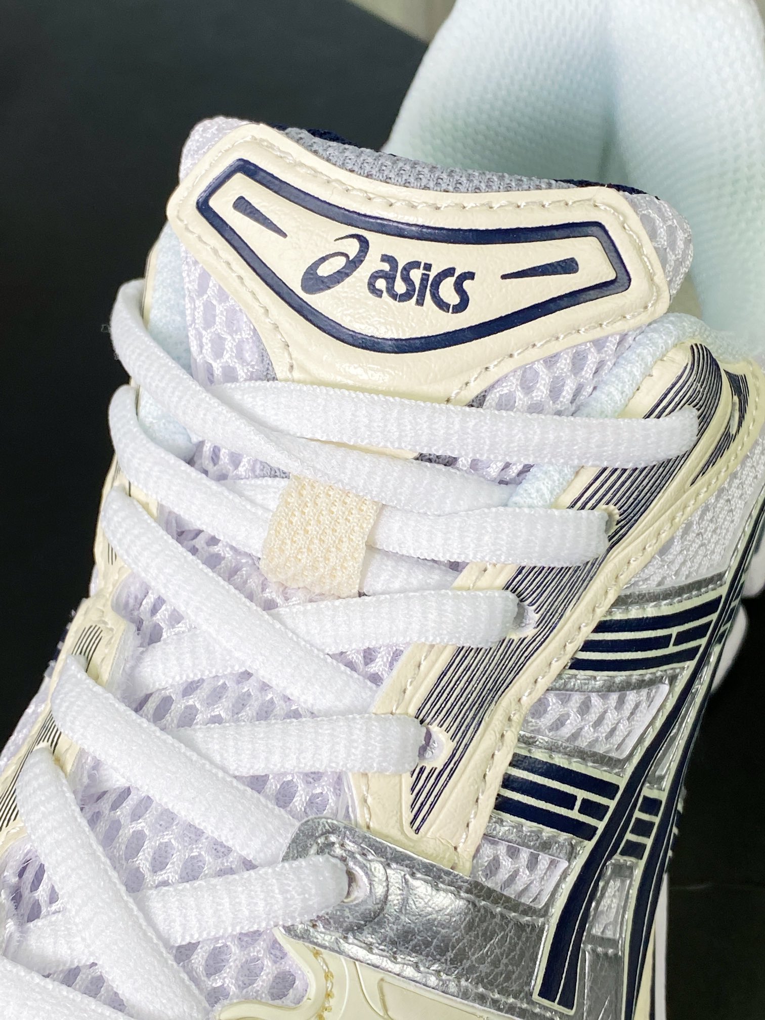 ASICS Gel Kayano 14”Silver White/Milk/Navy” series lightweight running shoes ”Space Silver Milk White Navy” 1202A056-109