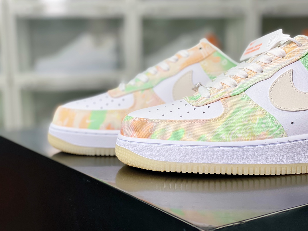 Air Force 1'07 Low LX ”Paisley Print” Air Force One sneakers ”White Colorful Tie-Dye Cashew Flower” FJ7739-101