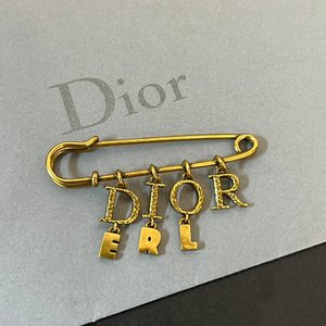 Dior mirror quality Jewelry Brooch Yellow Brass