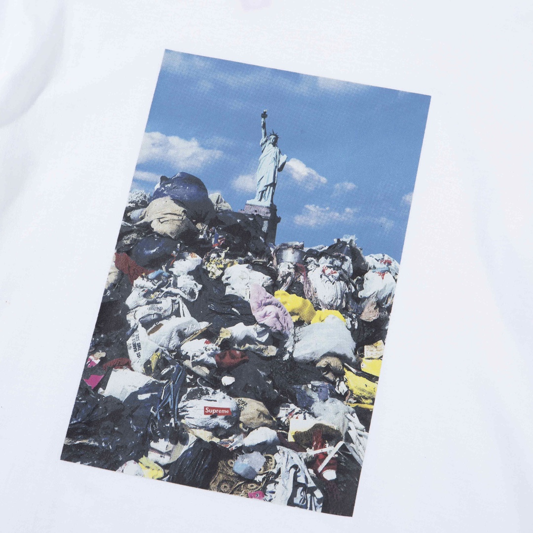 150 Supreme Week 1 Trash Tee 自由女神像风景短袖T恤