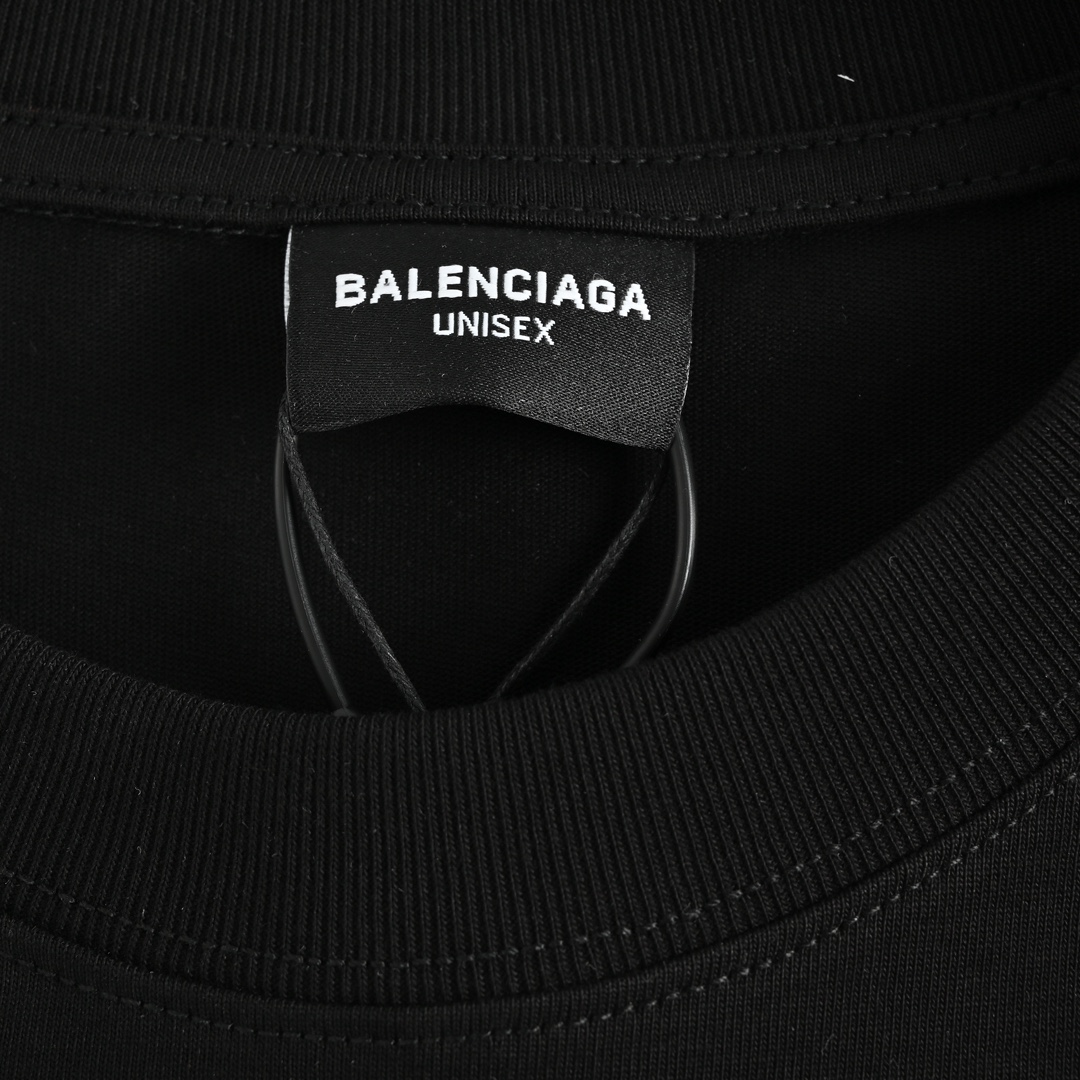 140 Balenciaga/巴黎世家 24ss 渐变字母印花短袖 前双渐变图案 纯棉柔软面料