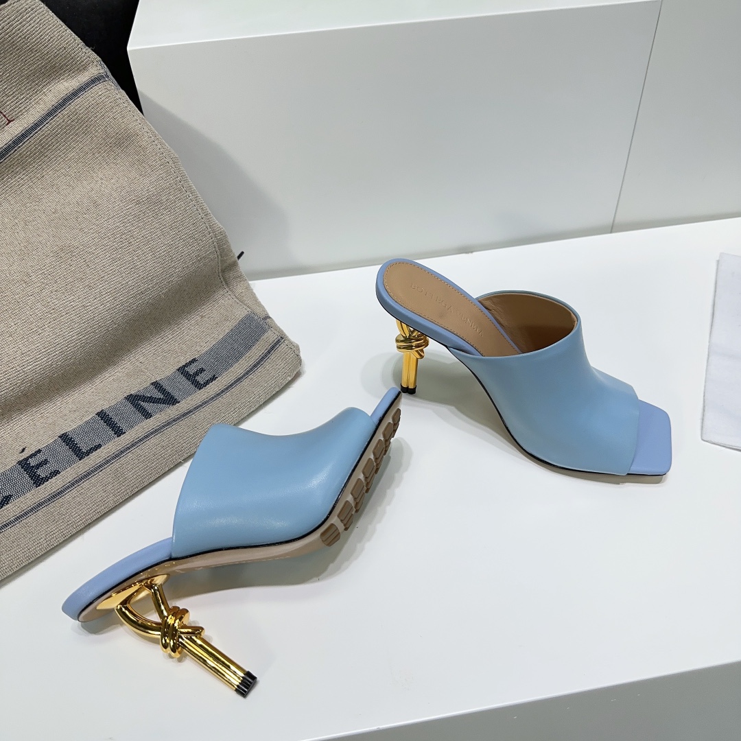 Bottega Veneta High-Quality P775 Metal Knot Lady Slippers with Italian Leather Base - 图片 5