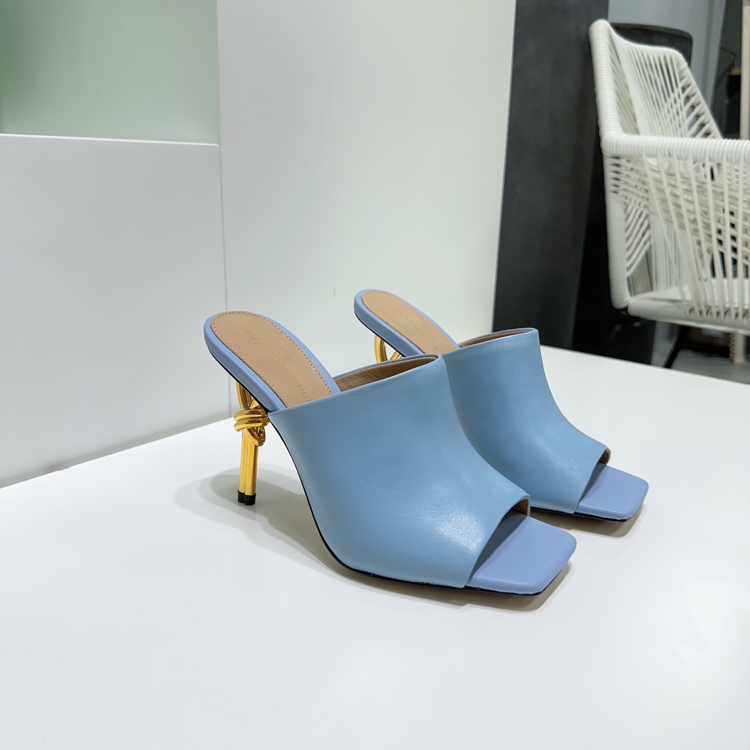 Bottega Veneta High-Quality P775 Metal Knot Lady Slippers with Italian Leather Base - 图片 4