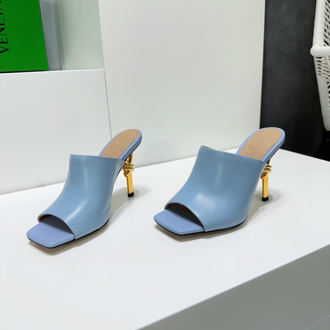 Bottega Veneta High-Quality P775 Metal Knot Lady Slippers with Italian Leather Base - 图片 3