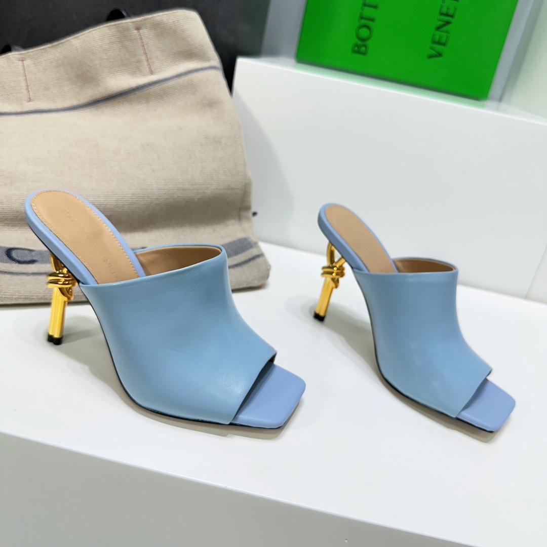 Bottega Veneta High-Quality P775 Metal Knot Lady Slippers with Italian Leather Base - 图片 6