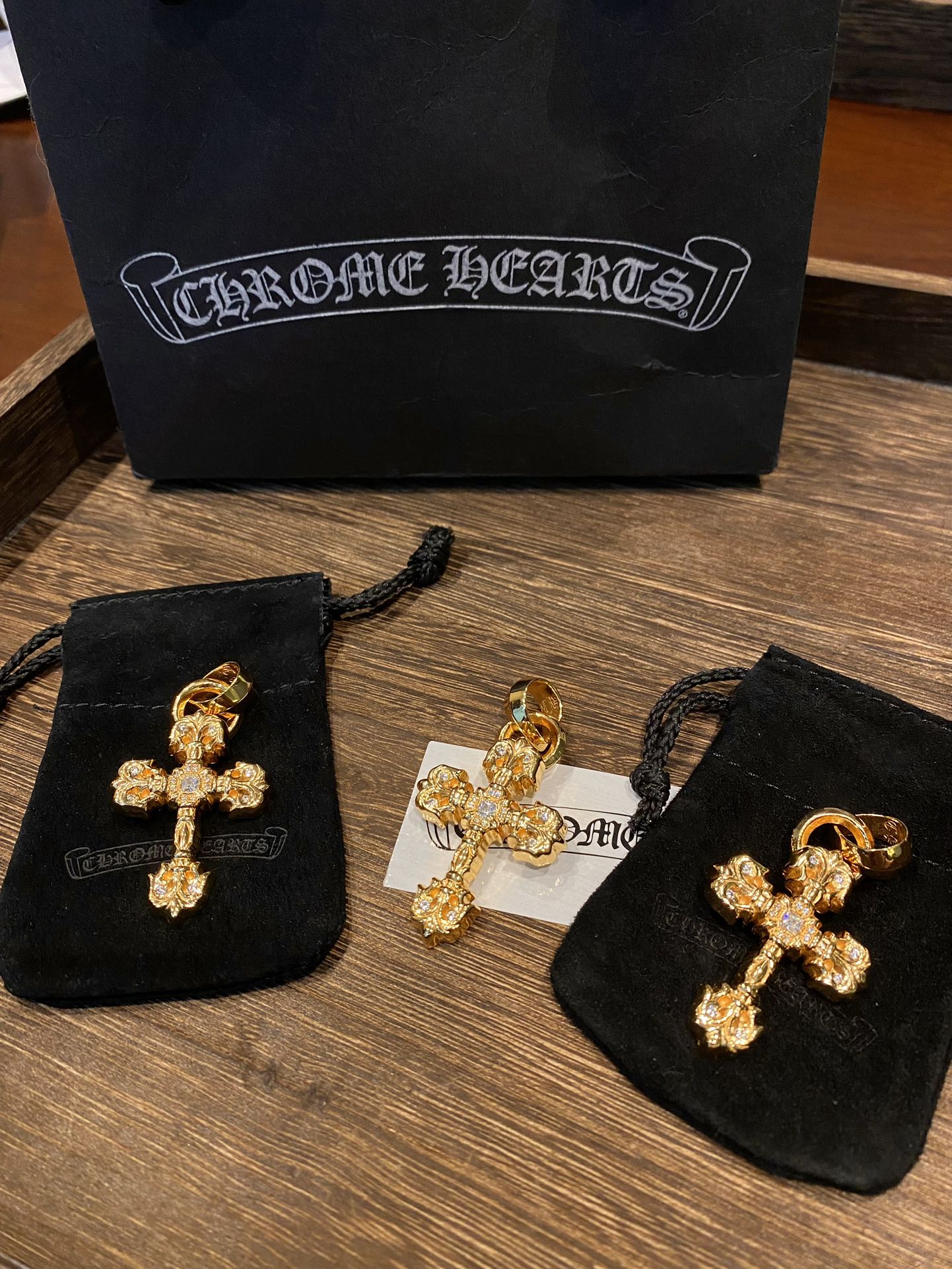 Gold-plated custom with diamond setting