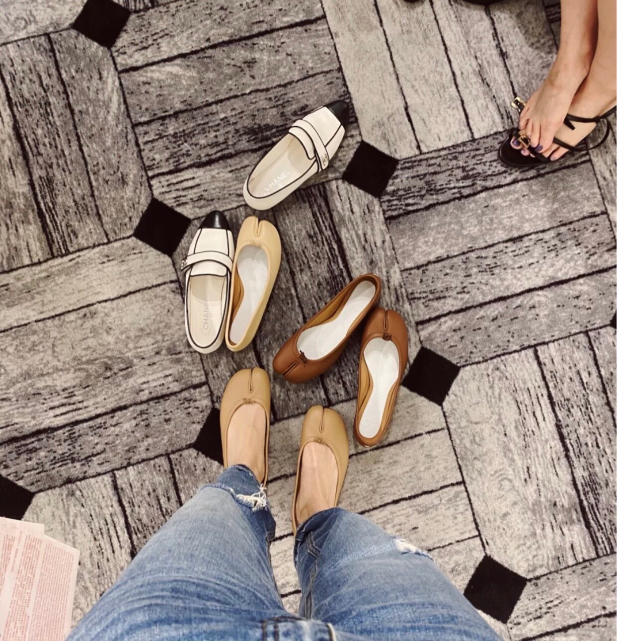 NO:164896,Picture on foot!  , split toe shoes19860909上脚图！,分趾鞋,Women's Shoes