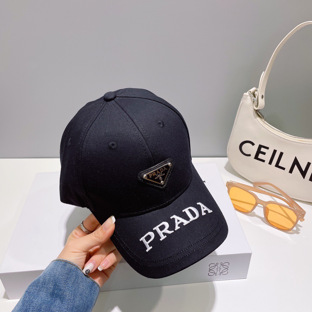 [Prada Hats]With dust bag [Prada] spring and summer new big-name embroidered b