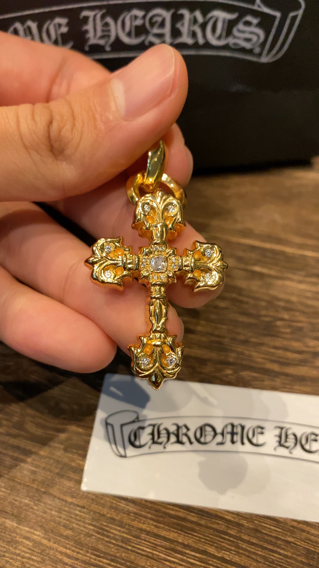 Gold-plated custom with diamond setting
