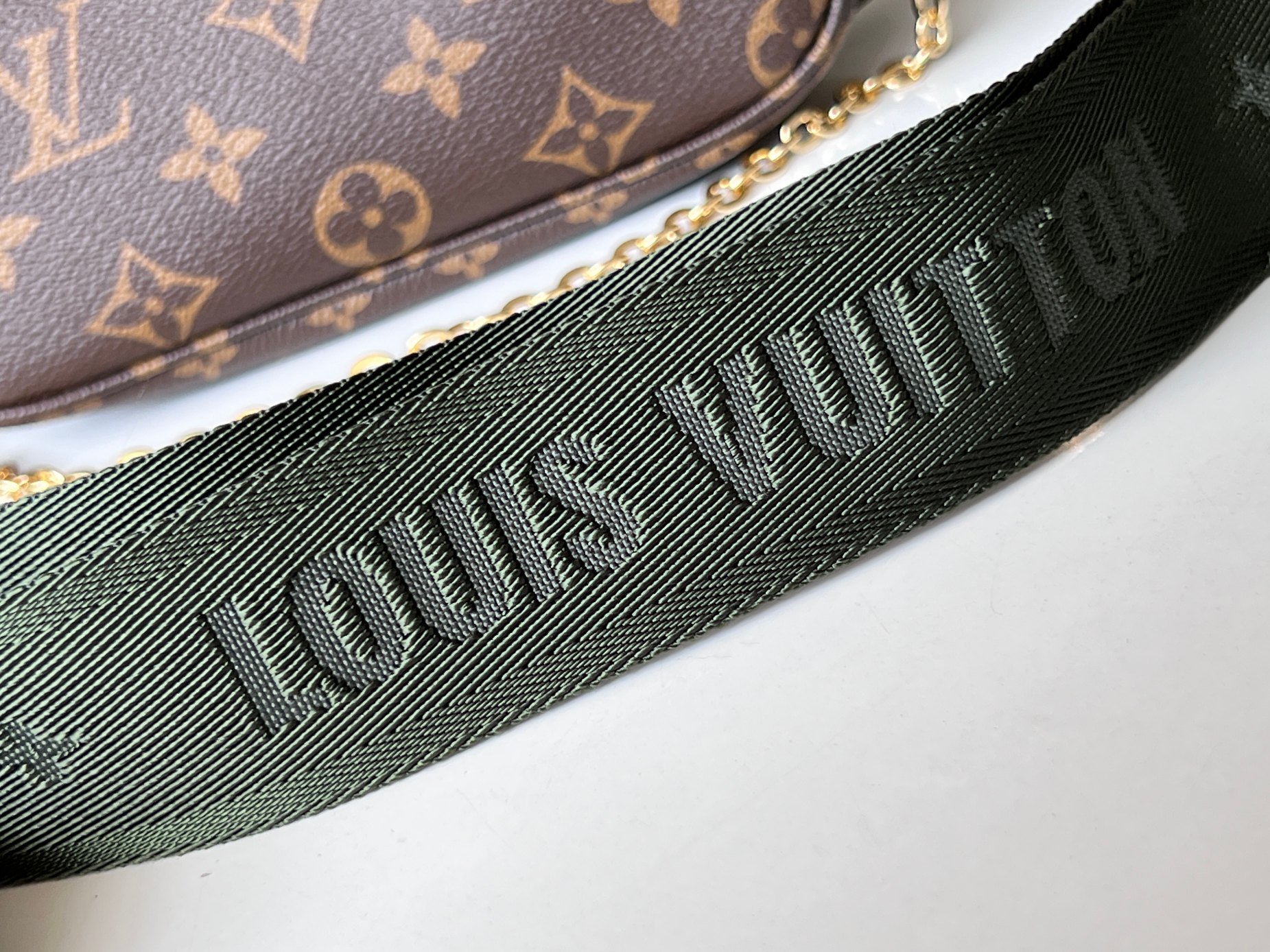 NO:200396,Original single-matching box original three-in-one crossbody mahjong bag model M44813 green shoulder strap more details..., LV [top original list], louis vuitton19860909原单配盒原版三合一斜挎麻将包型号M44813绿肩带更多细节……,LV【顶级原单】,louis vuitton,Bag