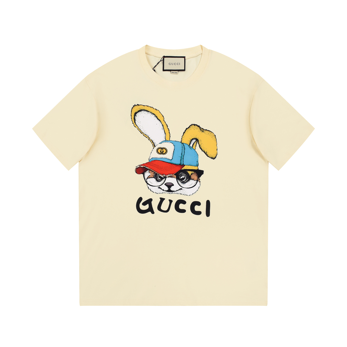 Gucci/古驰 23Fw 春夏最新限定卡通兔印花短袖