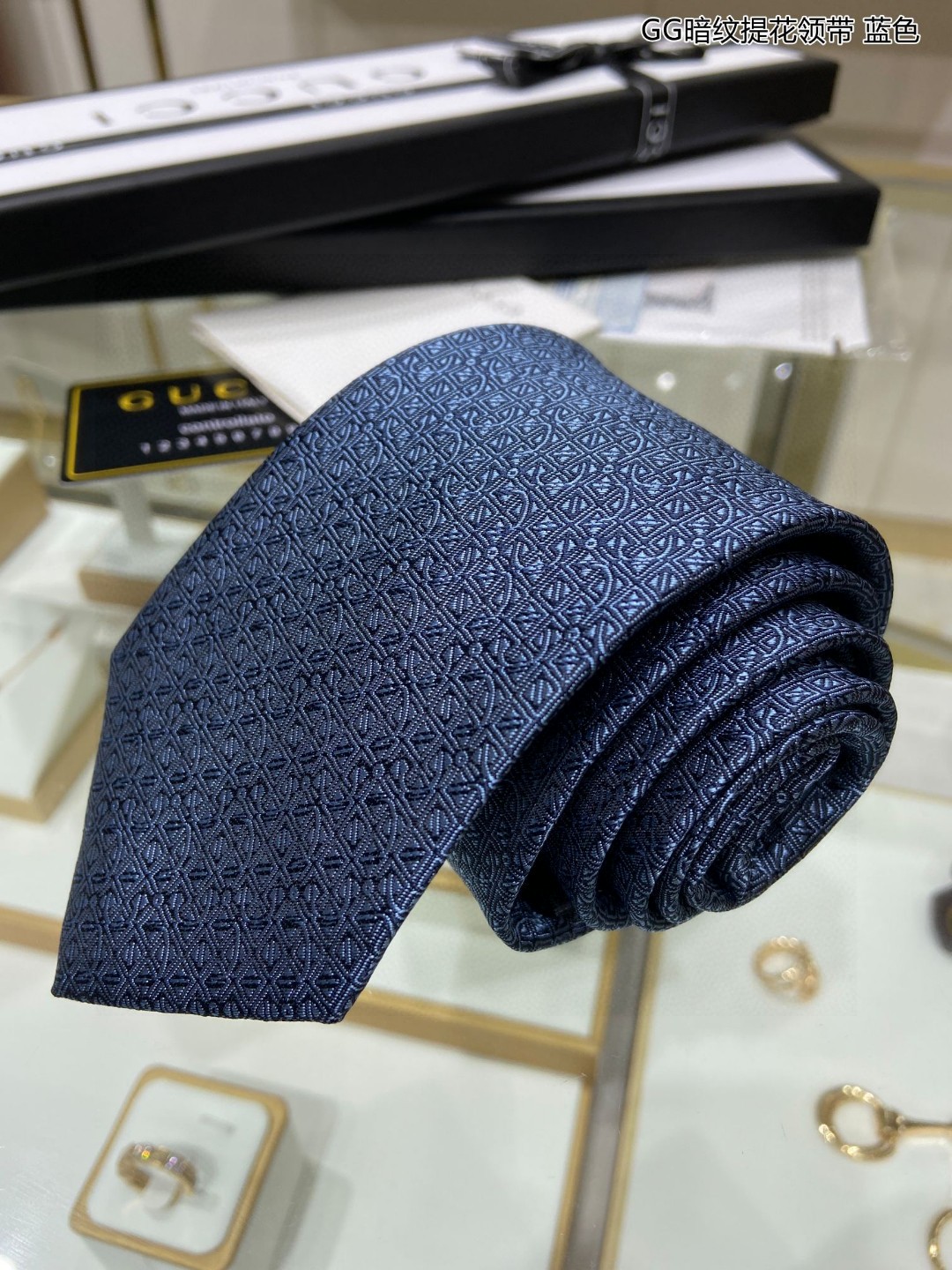 G家专柜新款GG暗纹提花领带男士领带