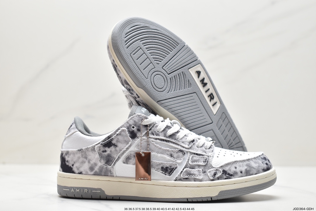 Known as the king of Los Angeles streets, the high-end luxury brand AMIRI/AMIRI Skeleton Low-Skel top Sneake skeleton series low-top sneakers