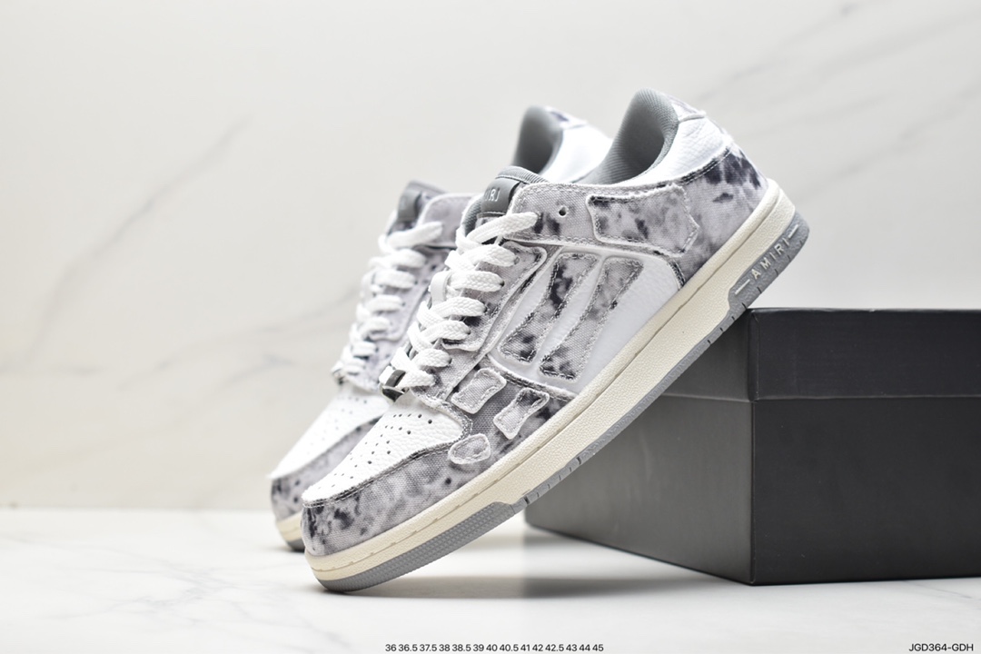 Known as the king of Los Angeles streets, the high-end luxury brand AMIRI/AMIRI Skeleton Low-Skel top Sneake skeleton series low-top sneakers