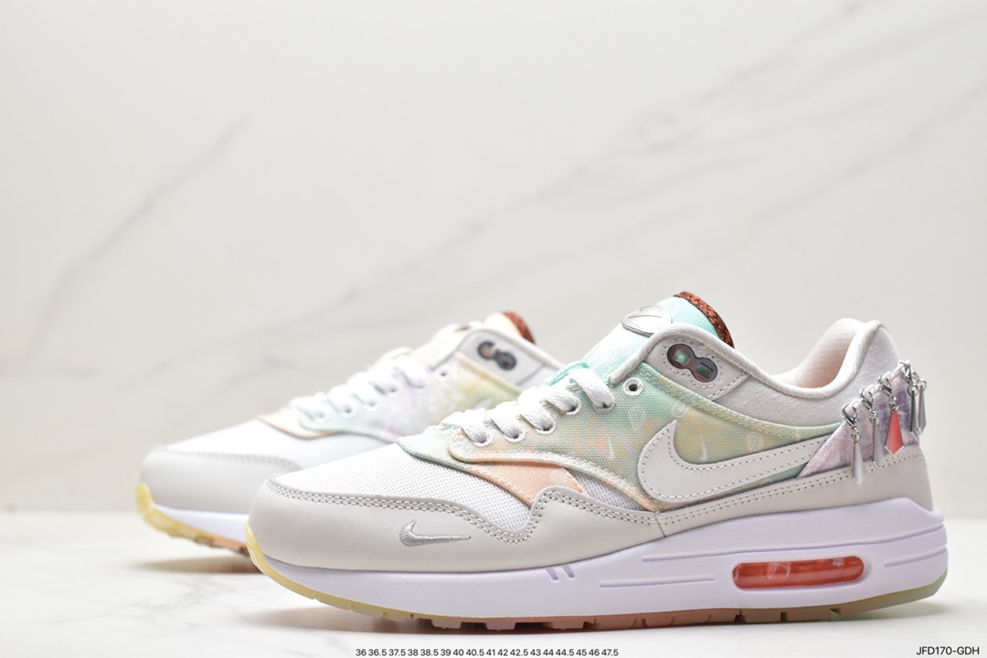 Nike Air Max 1 S replica white tie-dye retro casual running shoes FJ7734-101