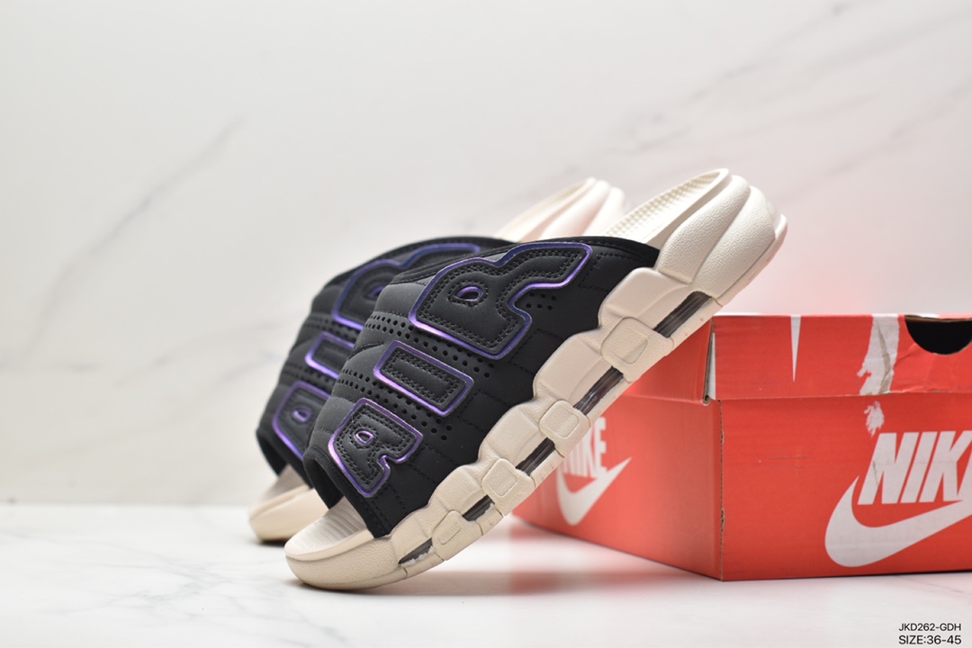 NIKE AIR MORE Uptempo Slide leather slippers FB7818-100