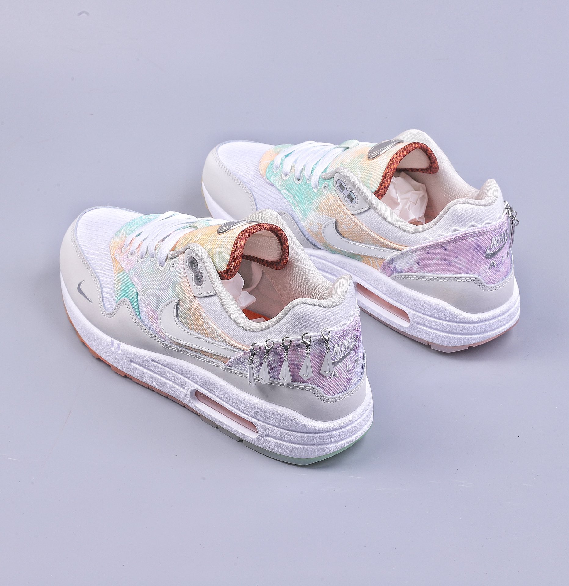 Nike Air Max 1 S replica white tie-dye retro casual running shoes FJ7734-101