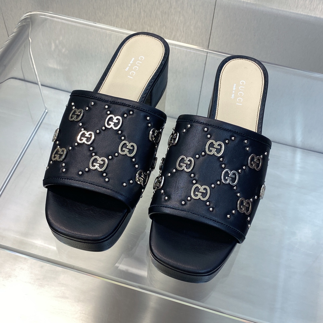 Gucci2023春夏走秀新款厚底方