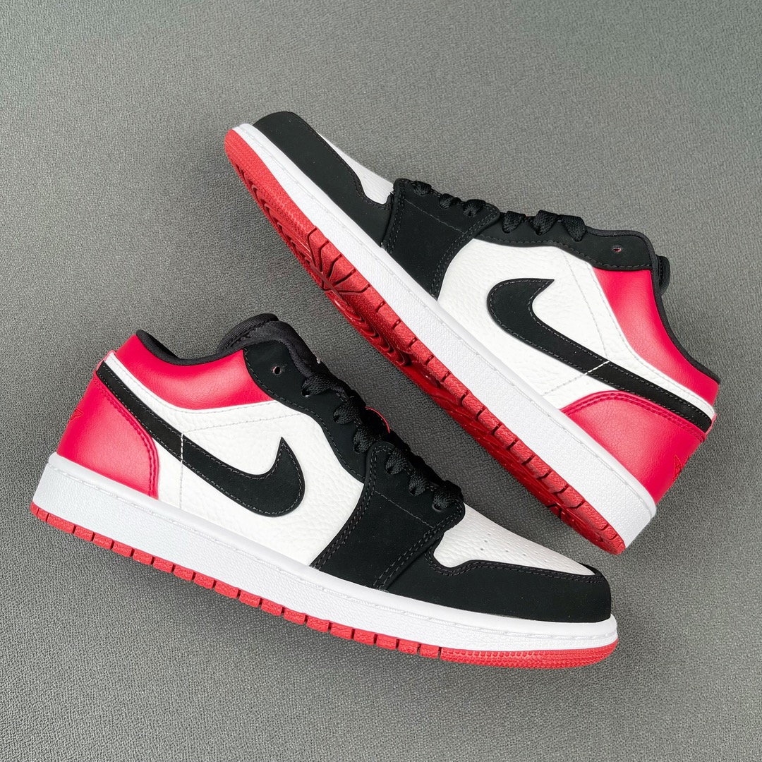 aj1黑脚趾low尺码36-47.5总裁Y3出品-AirJordan1Low“BlackToe”黑红脚趾