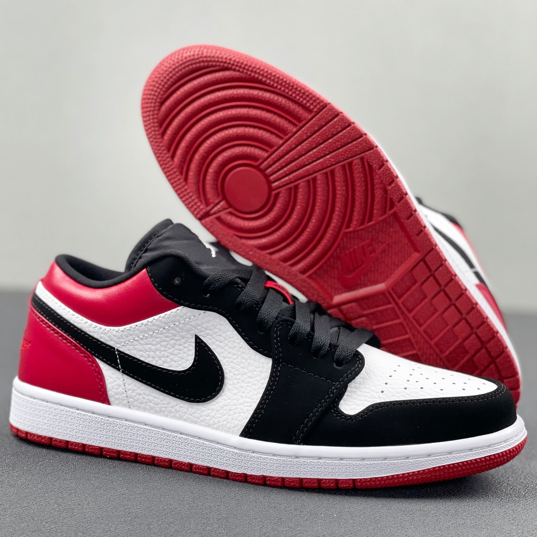 aj1黑脚趾low尺码36-47.5总裁Y3出品-AirJordan1Low“BlackToe”黑红脚趾