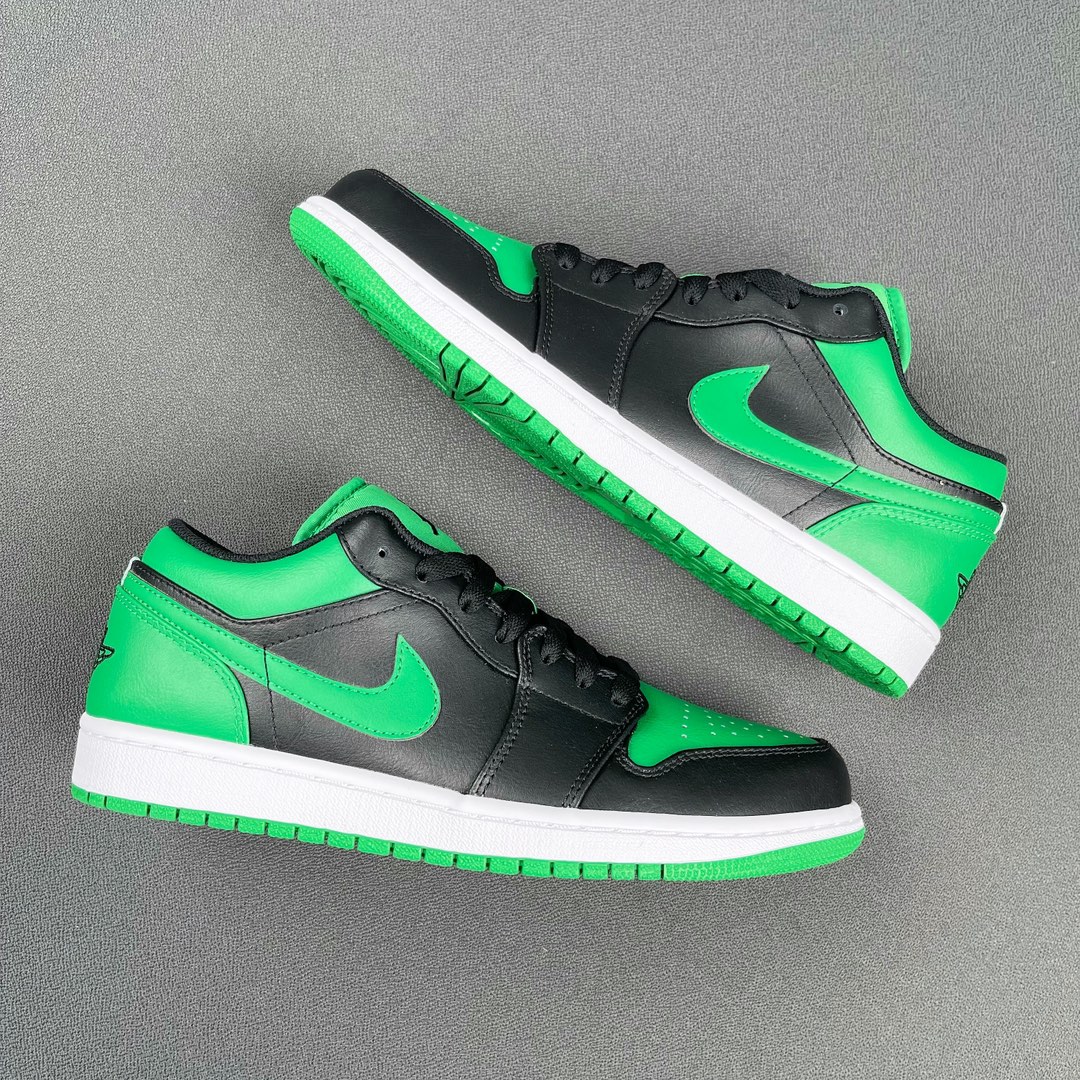 AJLow黑绿尺码36-47.5总裁R版出品-AirJordan1Low“LuckGreen”黑绿553