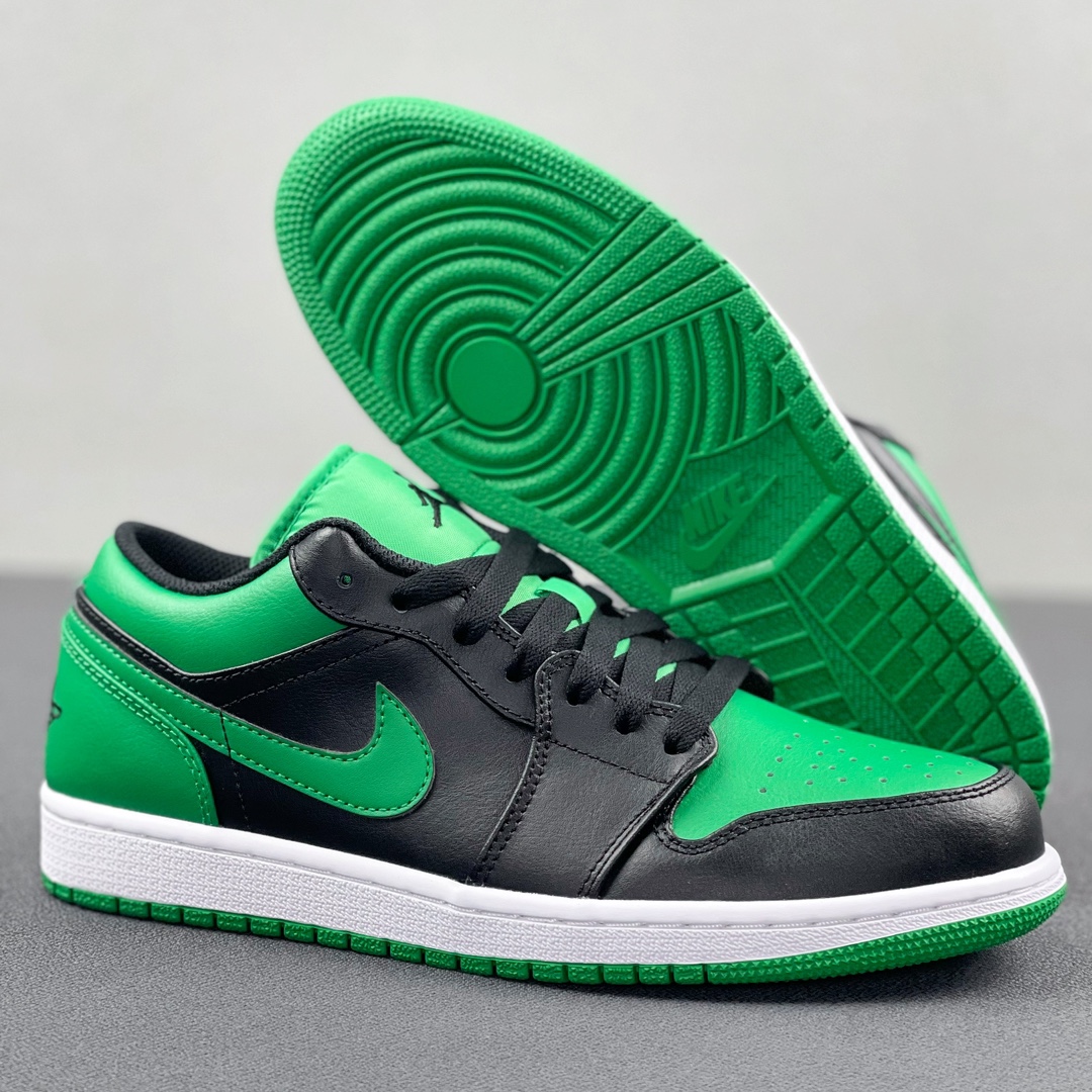 AJLow黑绿尺码36-47.5总裁R版出品-AirJordan1Low“LuckGreen”黑绿553