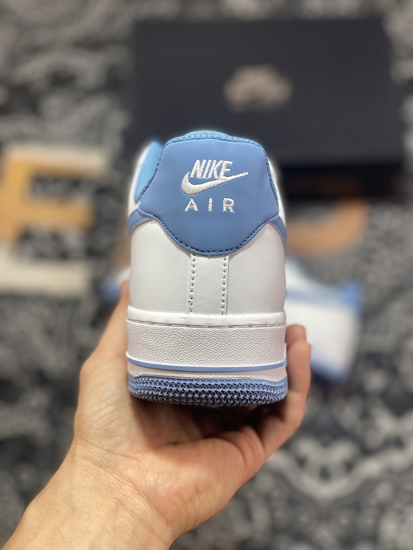 Nike Air Force 1'07 Low ”White/Denim Blue 3M” Air Force One sneakers ”Leather White Denim Blue Reflective Hooks” JX2696-852