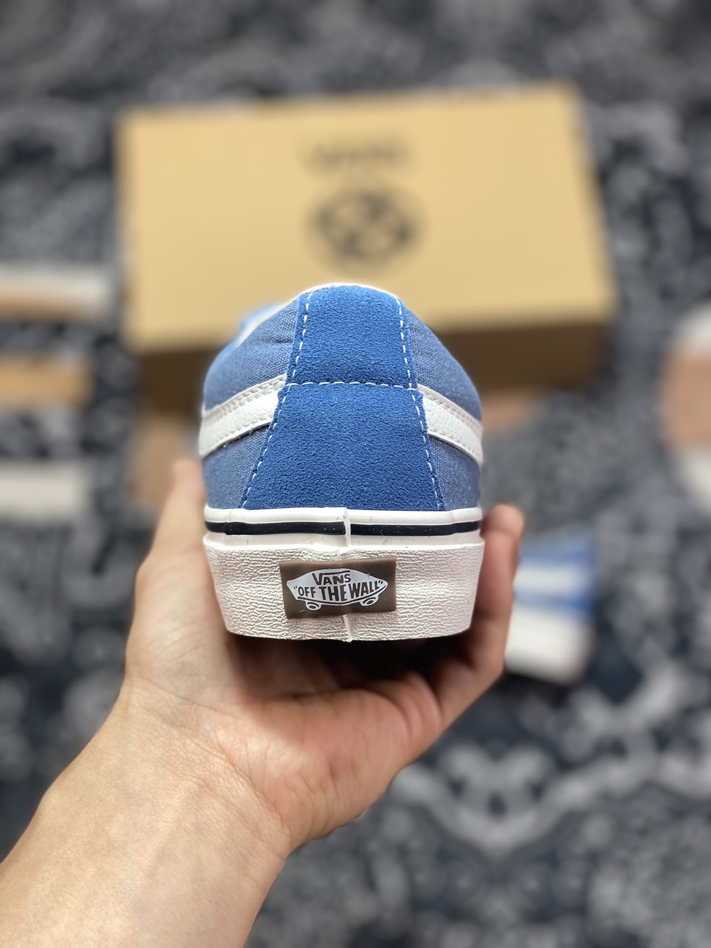 Vans SK8-Low environmentally friendly blue new generation retro contrasting low-cut vulcanized canvas shoes