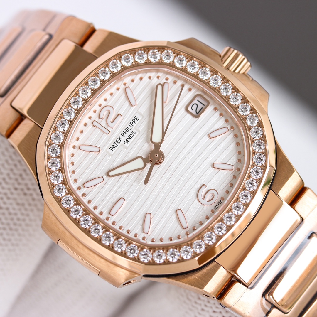 PP 鹦鹉螺7010系列 石英女表特惠,皮带,男,女,手表 5