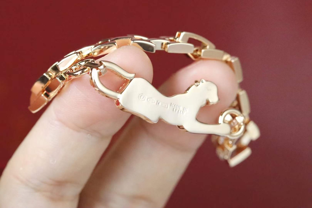 Cartier Cartier 满钻小豹子 竹节手链