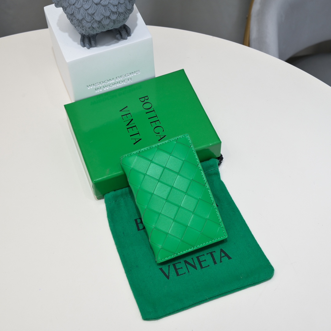 Bottega Veneta кошелек картхолдер кожа плетение 6 слотов для карт 2 отделения