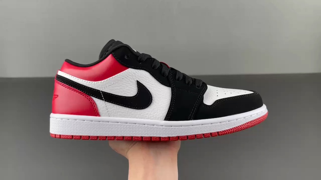 aj1黑脚趾low尺码36-47.5总裁Y3出品-AirJordan1Low“BlackToe”黑红脚趾