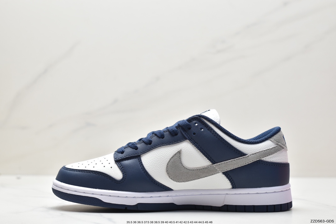 Nike SB Dunk Low ”Midnight Navy” dunk series low-top sneakers ”New Midnight Blue White Gray” FD9749-400