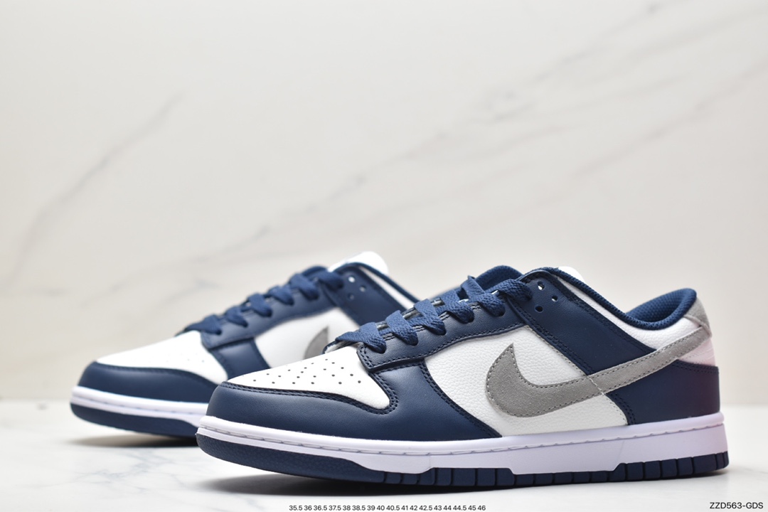 Nike SB Dunk Low ”Midnight Navy” dunk series low-top sneakers ”New Midnight Blue White Gray” FD9749-400