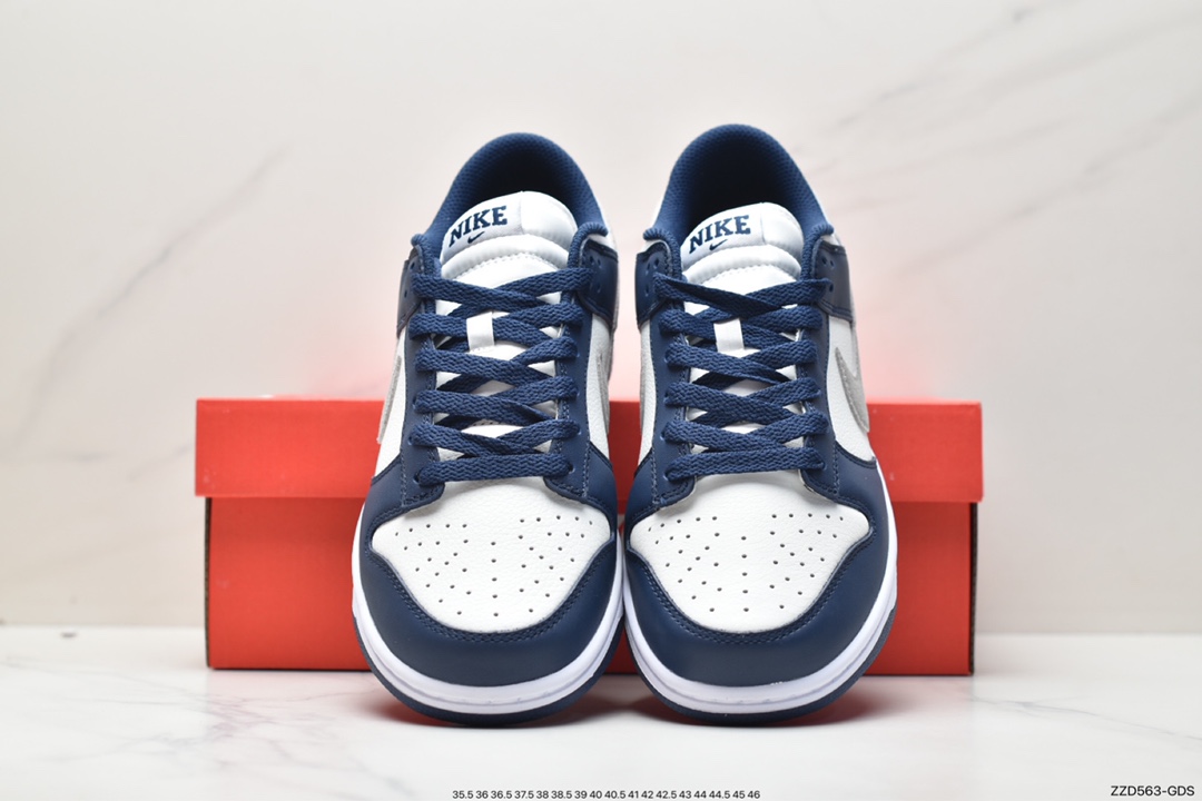 Nike SB Dunk Low ”Midnight Navy” dunk series low-top sneakers ”New Midnight Blue White Gray” FD9749-400