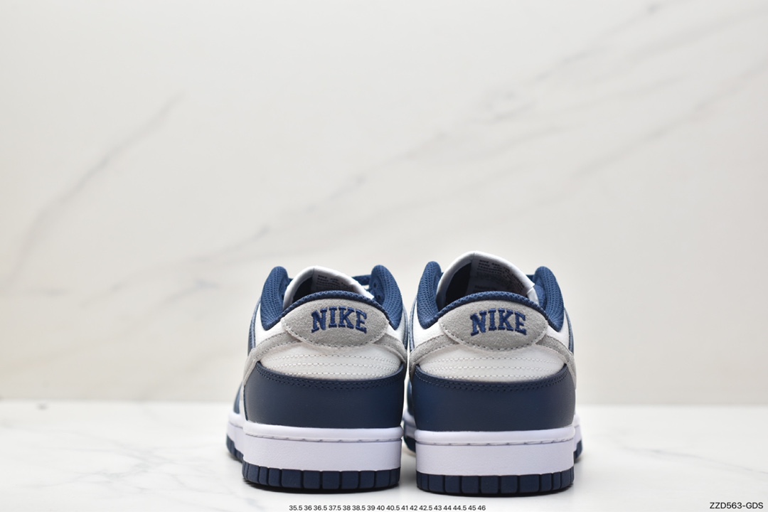 Nike SB Dunk Low ”Midnight Navy” dunk series low-top sneakers ”New Midnight Blue White Gray” FD9749-400