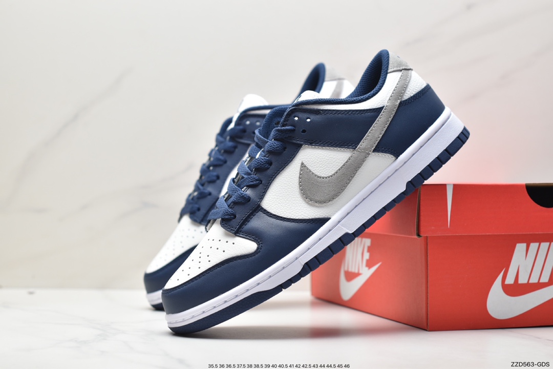 Nike SB Dunk Low ”Midnight Navy” dunk series low-top sneakers ”New Midnight Blue White Gray” FD9749-400