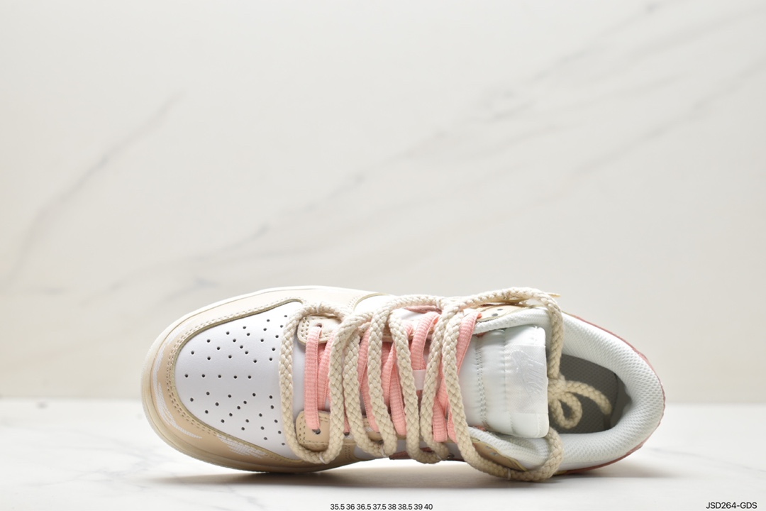 板鞋, Nike Dunk Low, Nike Dunk, NIKE, Dunk Low, Dunk, DD1503-112, DD1503 - 耐克 Nike Dunk Low 玫瑰布贴 时尚复古 防滑耐磨 低帮 休闲板鞋 棕白 DD1503-112