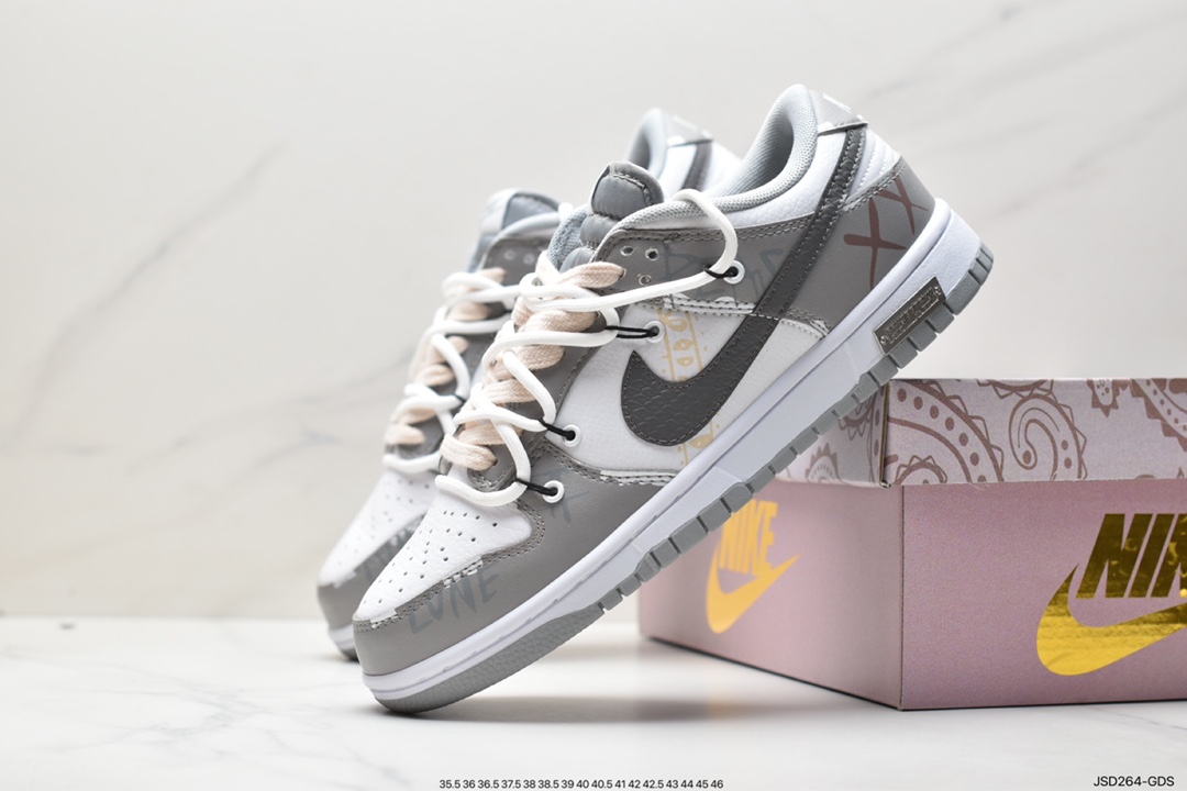 Nike SB Dunk Low ”White/Black” dunk series low-top casual sports skateboard shoes DD1503-112