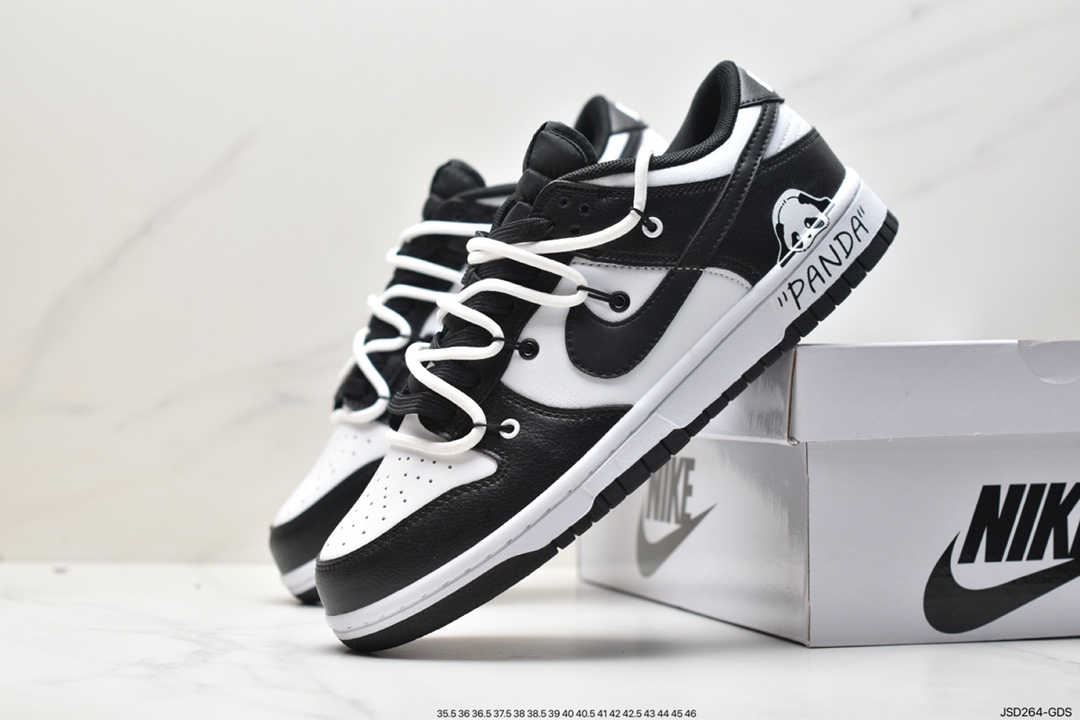 Nike SB Dunk Low ”White/Black” dunk series low-top sneakers DD1503-112