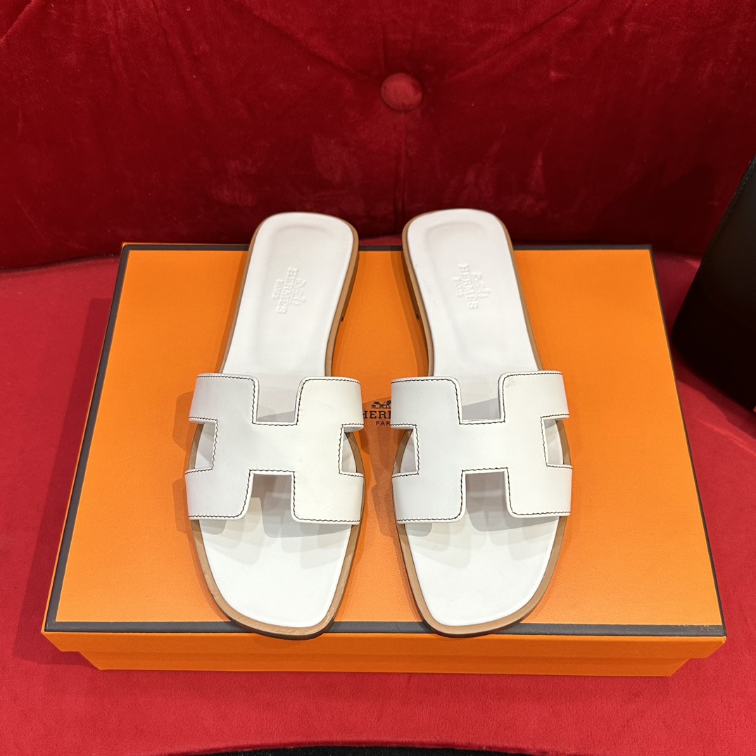 Hermes AAAA
 Shoes Slippers Calfskin Cowhide Genuine Leather Sheepskin