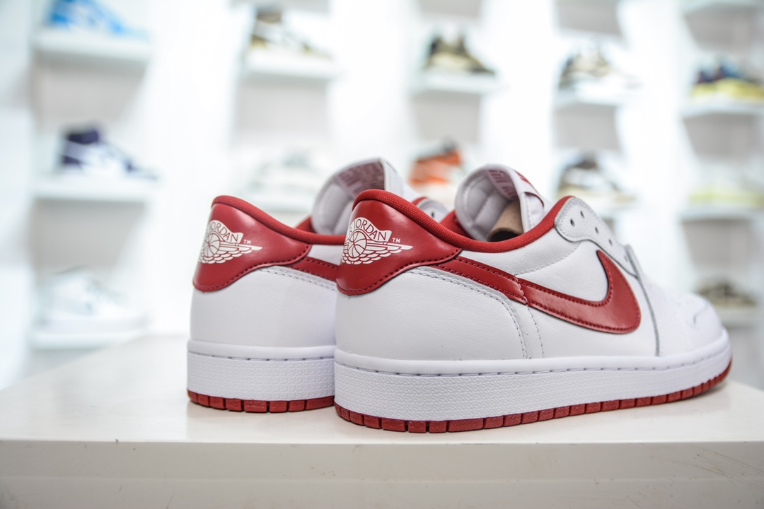 DG version Dongguan original channel high-end goods Air Jordan 1 Low OG series white and red color 705329-101