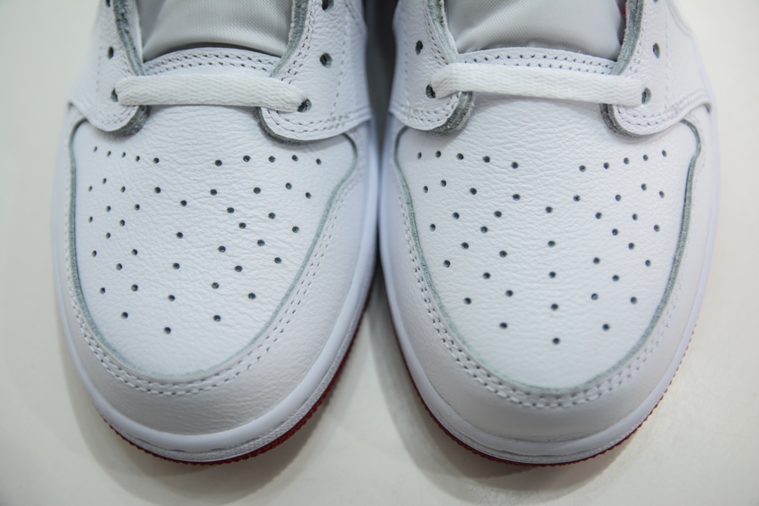 DG version Dongguan original channel high-end goods Air Jordan 1 Low OG series white and red color 705329-101