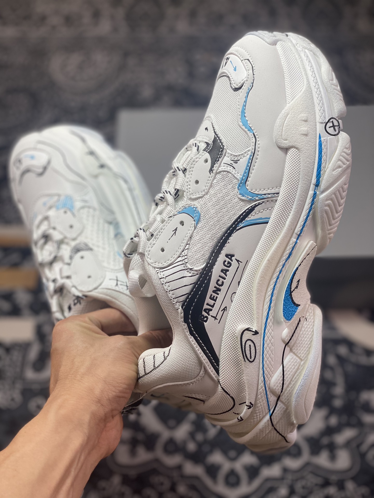 Balenciaga Triple S Clear Sole Sneaker 