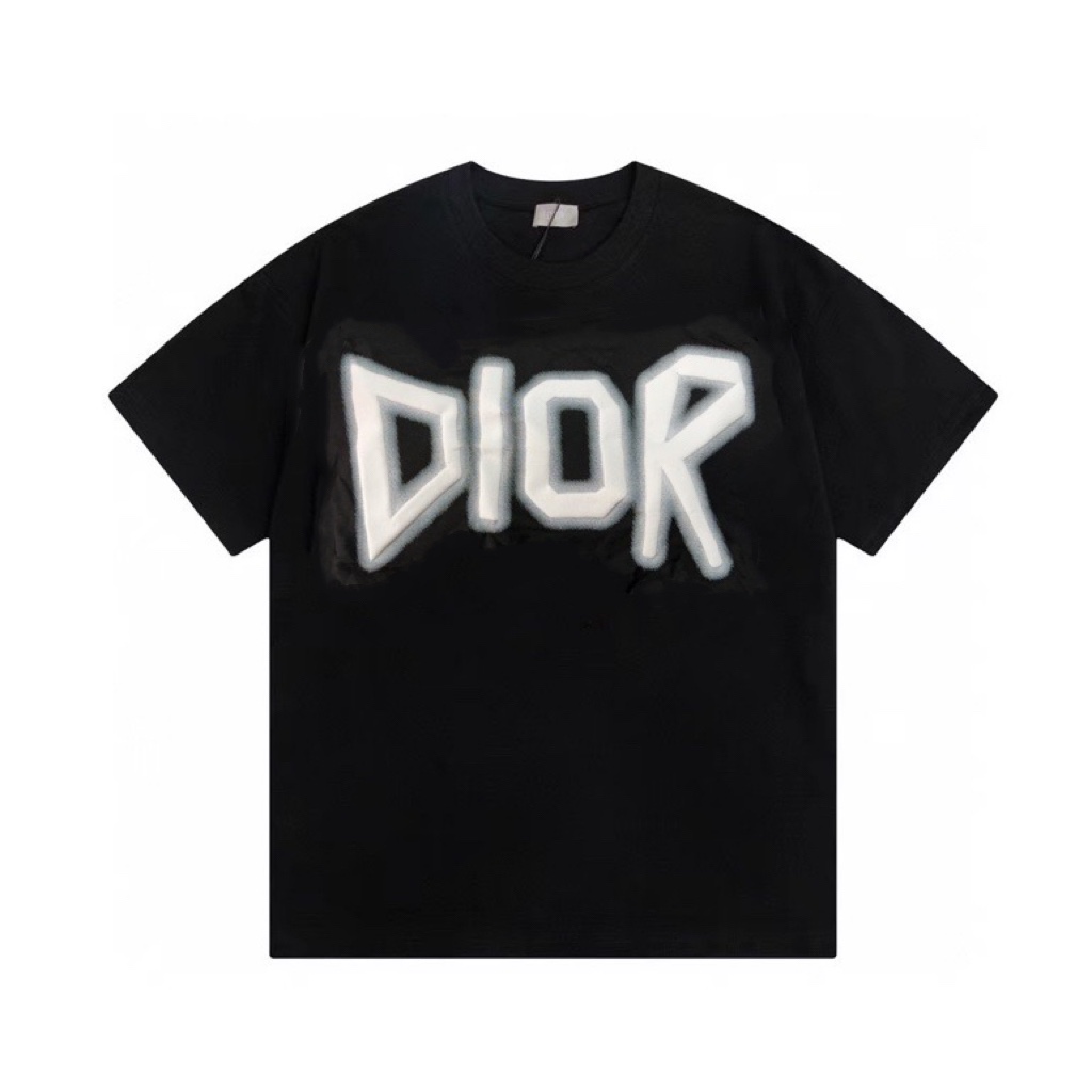 170 Dior 迪奥23ss赵露思同款经典发泡LOGO短袖T恤