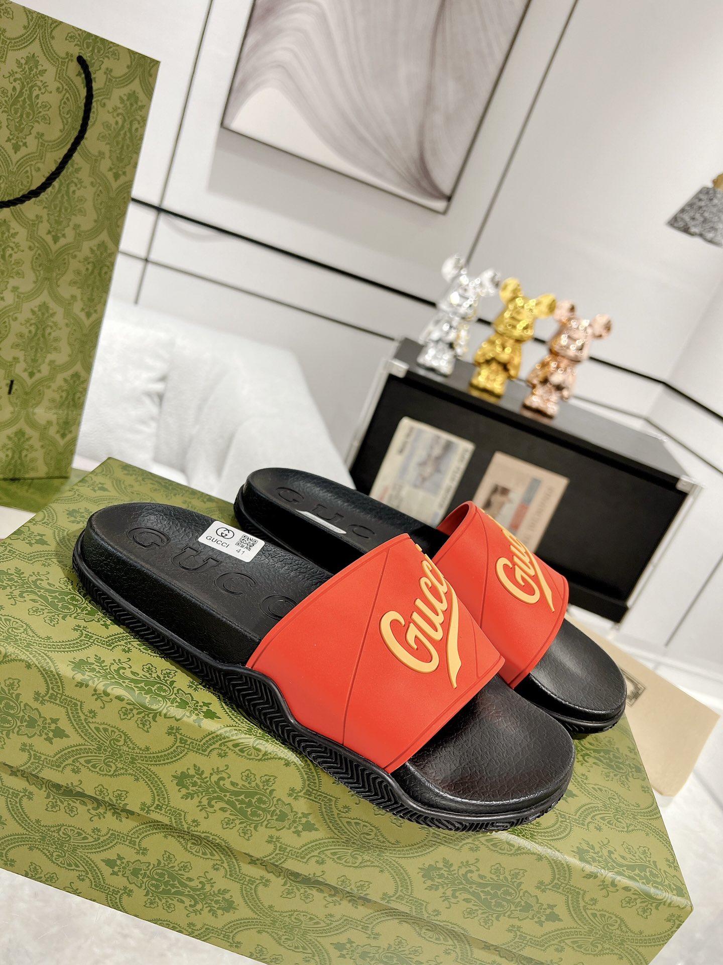 Gucci Good Game拖鞋 版 春夏 拖鞋 yp 还原