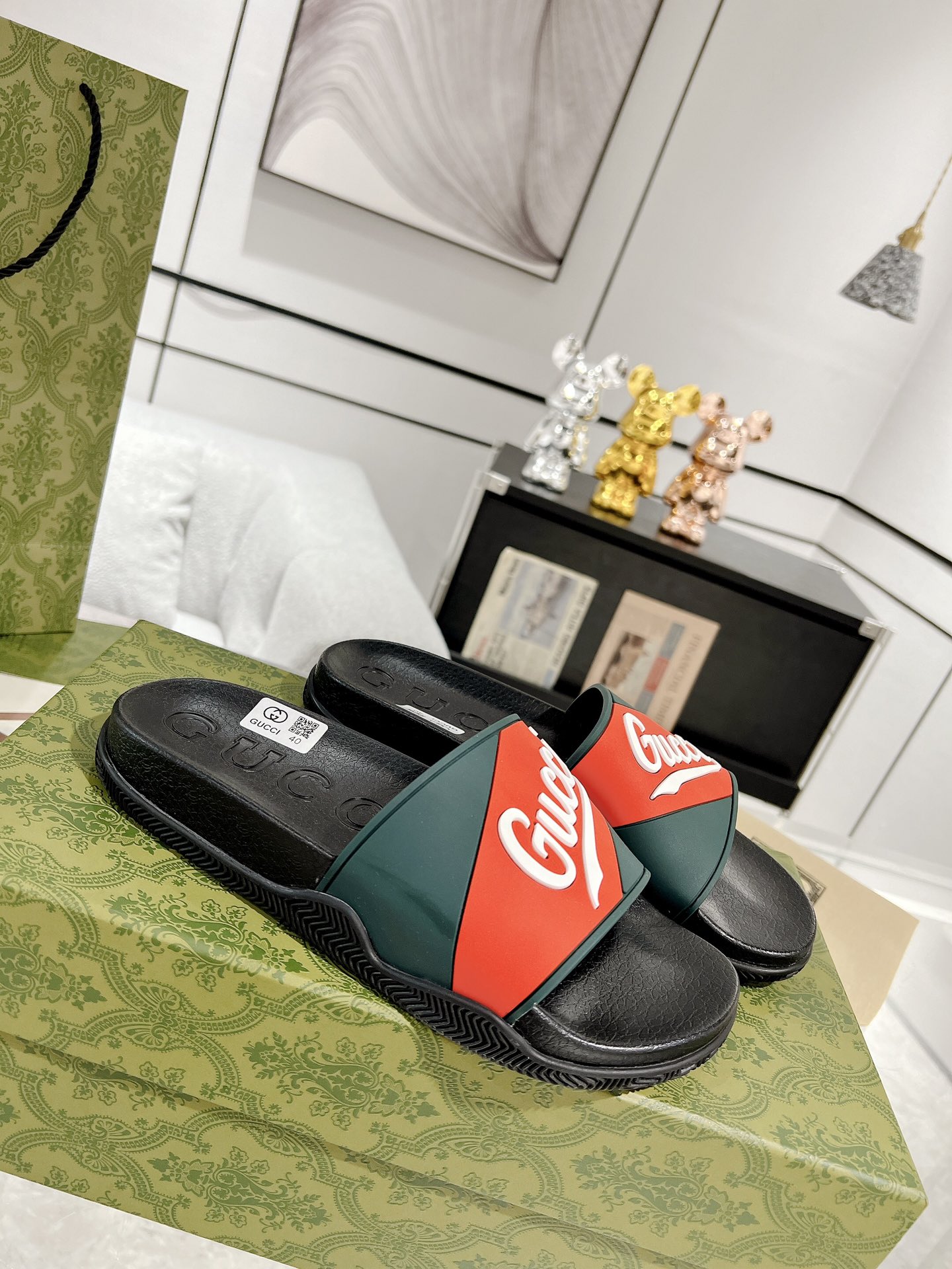 Gucci Good Game拖鞋 版 春夏 拖鞋 yp 还原