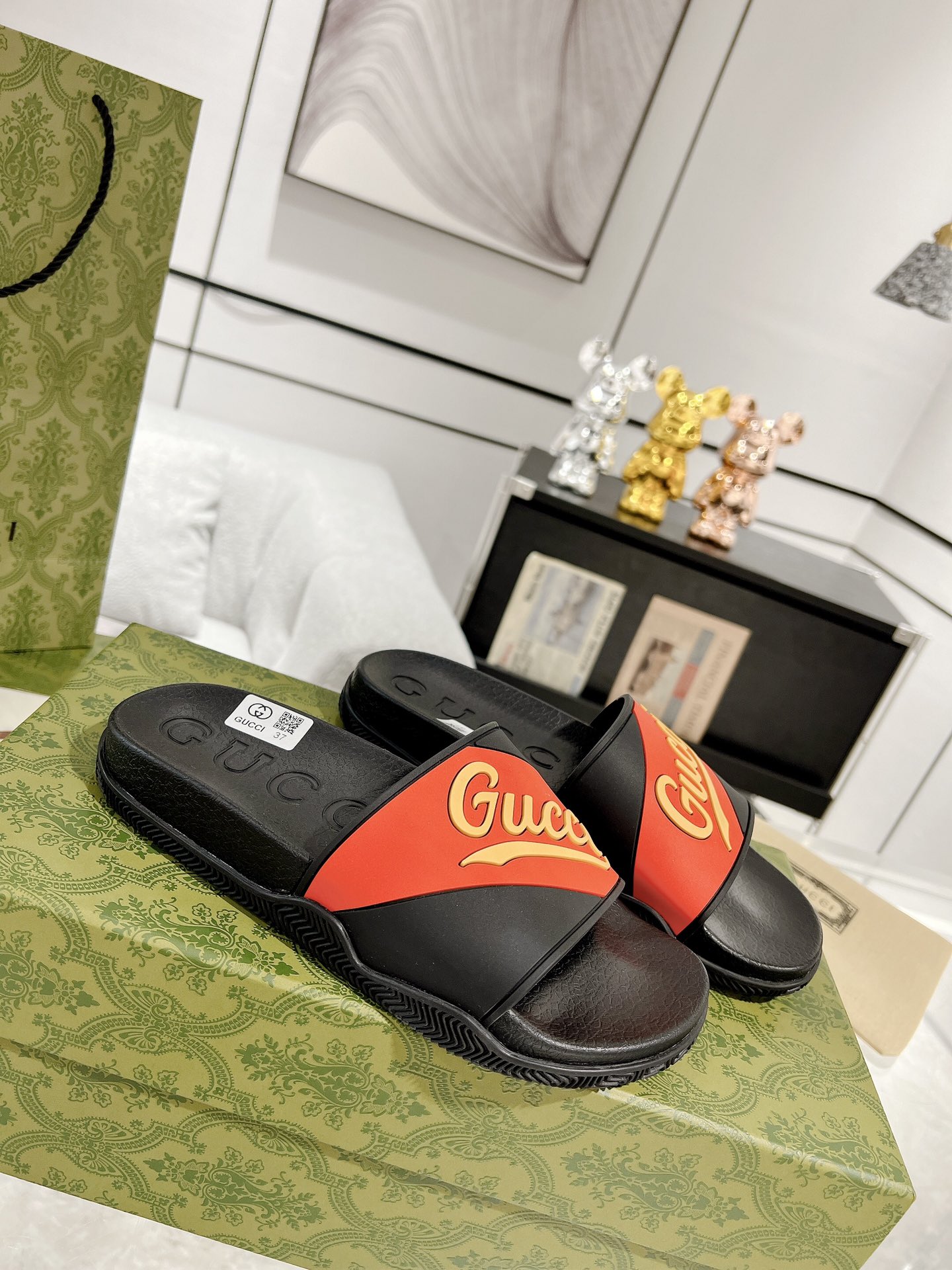Gucci Good Game拖鞋 版 春夏 拖鞋 yp 还原