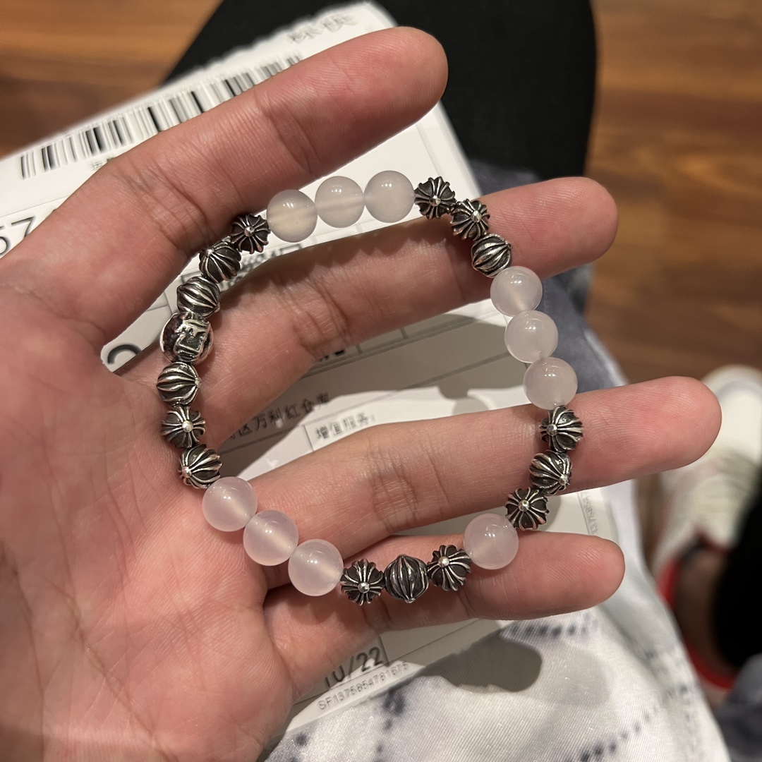 Silver bead bracelet